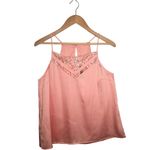 Sugar Lips New Aurora Lace Inset Racerback Cami Spaghetti Straps Blush Medium Photo 1