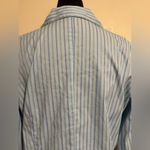 Rafaella Preloved  Blue and Green Striped Button Down size 14 Photo 4