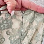 Cider  Womens Green Lace Ruched Midi Dress Size L Cottagecore Fairycore Slipcore Photo 7