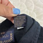 VTG Life Style Fruit‎ Embroidered Vest Sleeveless Button Up Black Linen Blend M Size M Photo 3