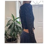 White Fox Boutique NWT White Fox Burnout Long Sleeve Bustier Crop Top Size XS Goth Whimsigoth Photo 2