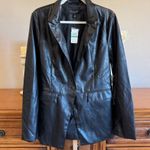Laundry by Shelli Segal Vegan Leather Blazer – Size Large, NWT Sold Out Photo 3