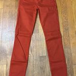 Vince  Women’s Rust Orange Skinny Jeans Sz 0 Low Rise Ankle Length Photo 0