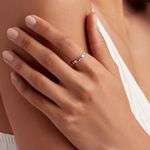 Sterling Silver SIZE 5 925  Stackable Dog Cat Footprints Ring Photo 4