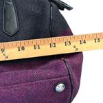 Coach  Signature Wool Stripe Satchel Passion Berry Charcoal F24784 Photo 9