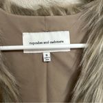 Cupcakes and Cashmere  neutral faux fur vest women’s size small Photo 7