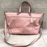 Coach Lenox Satchel pink blush pebbled leather Photo 0