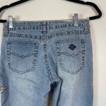 Y2K Angels Junior 9/ Women's 6 Light Wash Butterfly Embellished Capri Jeans Blue Photo 8