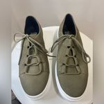 Eileen Fisher  Prescot Sneaker 6.5 Olive Green Nubuck Platform Lace-Up Shoes Photo 7