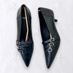 Vagabond NEW Black Silver  Lykke 90s Style Leather Buckled Kitten Heels US 6 Photo 1