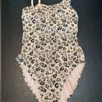 Time And TRU Leopard Beige One Piece Women Swimsuit Size M (8 Photo 0
