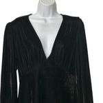 ZARA  Black Velvet babydoll Dress size L Photo 4