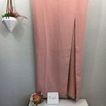 Likely NWT  Shania peach pink ruffle long thigh slit formal gown Photo 8