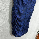 Sam Edelman  Bodycon Dress Womens 8 Blue Lace Overlay‎ Ruched Party Event Y2K Photo 6