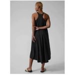 Athleta Presidio Dress Small Black NEW Athleisure Maxi High Low Active Casual Photo 4