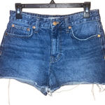 Madewell  relaxed denim shorts Midrise dark wash cut off size 26 #753 Photo 0
