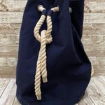 JEAN PAUL GAULTIER Navy Nautical Canvas Duffle Backpack Photo 1