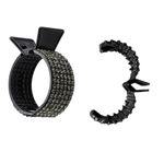 Set of 2 Elegant Hair Clips with Sparkling Details Silver Photo 3