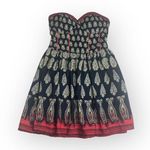 Band of Gypsies ✌︎︎ Strapless Tribal Print Cocktail Mini Dress ✌︎︎ Navy ✌︎︎ XS Photo 0