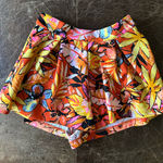 Gianni Bini GB Vibrant Tropical Floral Short Skort Zipper Back Photo 0