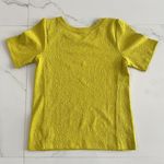 Loft  Neon Yellow/Green textured knit short sleeve stretchy top Sz S Photo 6