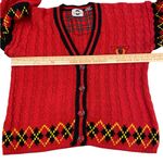 Vintage Chaus Sport Red Preppy Academia Button Up Cardigan Sweater Size M Photo 5