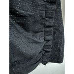 ZARA NEW  Dress Size XS Womens Tetured Mini Weave Tweed Black Blazer Ruffle Dress Photo 4
