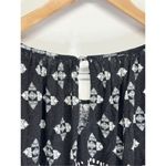 Free People Cropped Top Washed Black Dazed Print Size Small Jersey Long Sleeve Photo 6