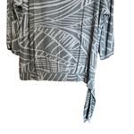 Chico's Travelers Top Women Large Multicolor Print Stretch Slinky Blouse Side Tie Photo 3