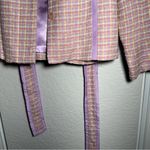 VINTAGE Terry Lewis • Tweed Blazer Jacket • Purple Yellow Green • Lined • Small Photo 11