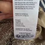 Anthropologie The Violette Short-Sleeve Tinsel Sweater by Maeve in honey S Photo 6