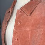 AMI Pink Vintage Suede Shirt Jacket Size LP Photo 1