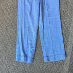 Talbots  Cotton Linen Drawstring Pant in Blue Size 6 Photo 3