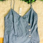 Topshop Pinstripe Denim Wrap Dress 12 Photo 10