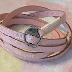 Good Work(s) vintage pink leather Make A Difference Peaceful Wrap Bracelet Photo 0