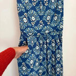 Boden Diana Maxi Dress in Blue/Green Floral Print Sz 4p Blue Photo 4