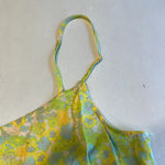 Abound ‎ Womens Yellow Crop Top Size Small Floral Sweetheart Neck Ruffle Hem Photo 4