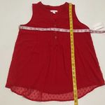 Charter Club  Sleeveless Button‎ Blouse Barn Red XS Photo 7