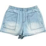 O'Neill NWOT SONNET PATCH POCKET DENIM SHORTS IN LIGHT INDIGO BLEACH SZ L Photo 0