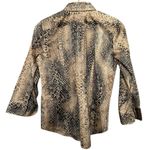 Lauren Ralph Lauren P S Snake Print Pearl Button Up Stretch Cotton Shirt Top Tan Size undefined Photo 1