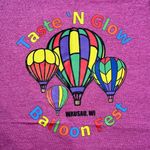 Gildan Taste N Glow Balloon Festival Womens Graphic Print T Shirt Top Pink Wausau WI Lg Photo 2