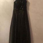 Sherri Hill 51636 Deep V Beaded Halter Bodice with Silk Charmeuse Skirt Photo 2