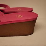 UGG  Ruby Wedge Flip Flop Sandals Women’s Pink & Tan Size 8 /W8 Photo 9