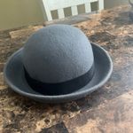 Vintage Casual British Style Round Top Curled Wool Hat Gray Photo 4