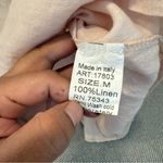 Lungo L'Arno Blush 100% Linen Bel Sleeve Dress Made in Italy Size M Pink Size M Photo 4