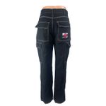 Forever 21 Women's Black High Rise Utility Straight Leg Cargo Denim Jeans Size S Photo 1