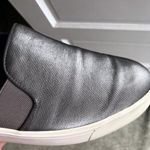 Vince  textured metallic gray silver slip on shoes 9.5 but run big Photo 3