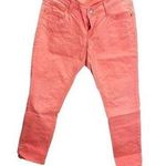 Old Navy Rockstar Jeans Size 6S Neon Orange 5 Pocket Stretch Tapered Leg Photo 0