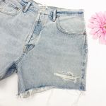 AGOLDE X Free People Riley High Rise Denim Jean Shorts Groove Light Wash Photo 7