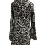 Jenni  Intimates Women’s Sleep Hoodie Shirt Leopard Size XS Longsleeve Fleece #D1 Photo 2